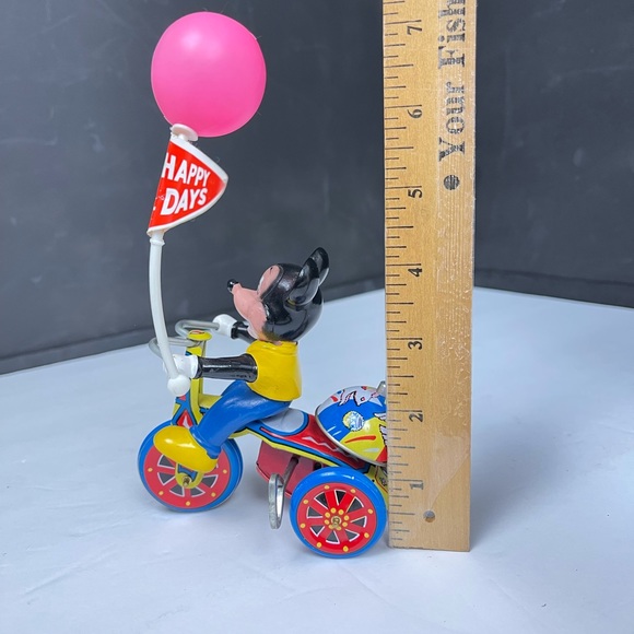 Antique Lineman Mickey Mouse  tricycle windup toy - Picture 7 of 10